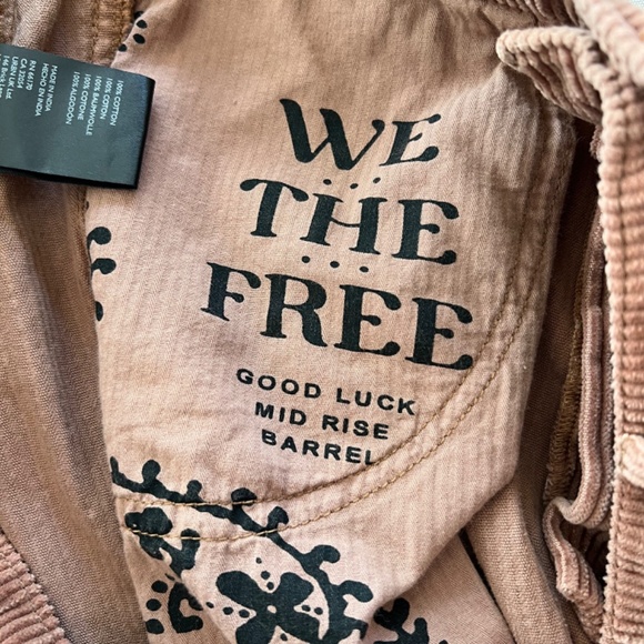 WE THE FREE Good Luck Mid Rise Corduroy Barrel Jeans in Withered Rose - 29 - Picture 10 of 15
